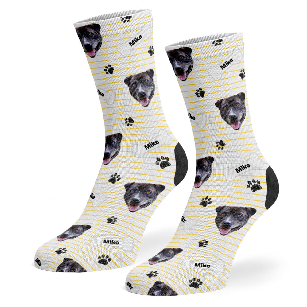 Cream Mike Sponsors Name Socks