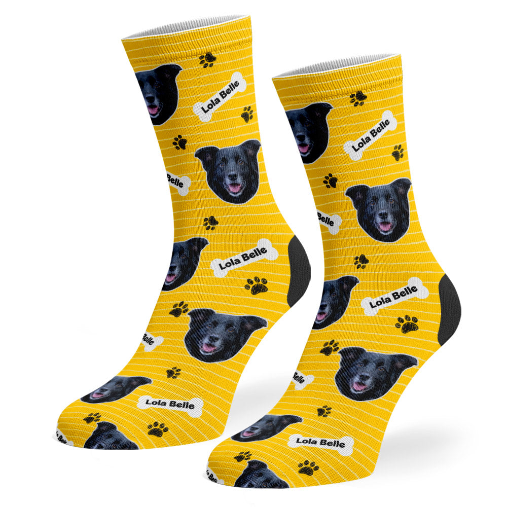 Yellow Lola Belle Sponsors Name Socks