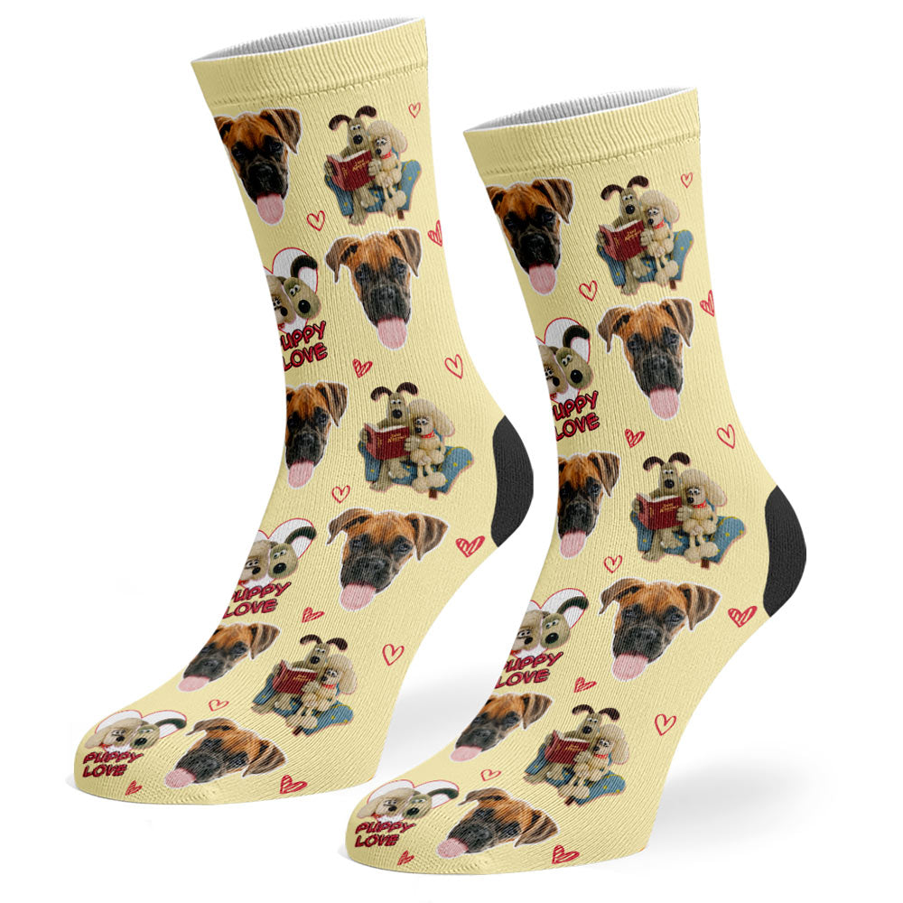 Puppy Love Wallace & Gromit Personalised Socks