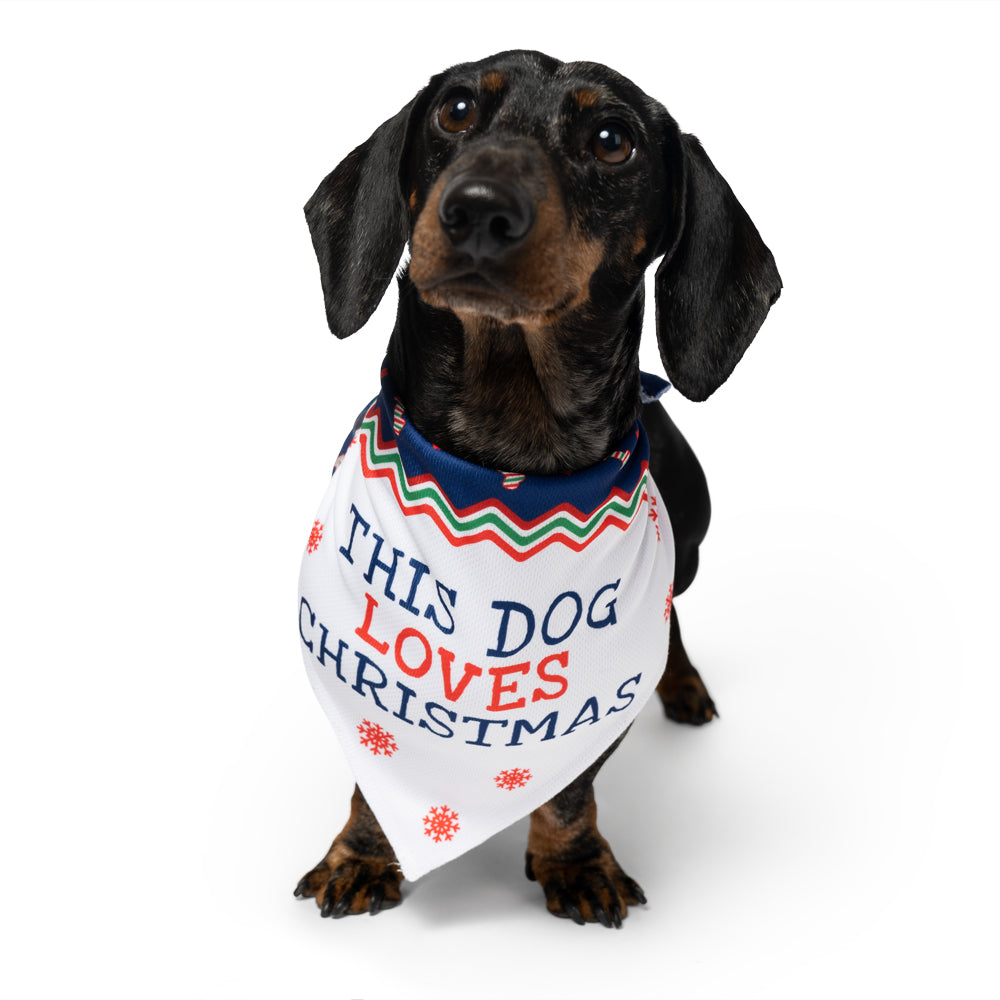This Dog Loves Christmas Bandana